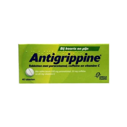 AntiGrippine 40 Tabletten – Krachtige Verlichting van Pijn en Koorts bij Griep en Verkoudheid